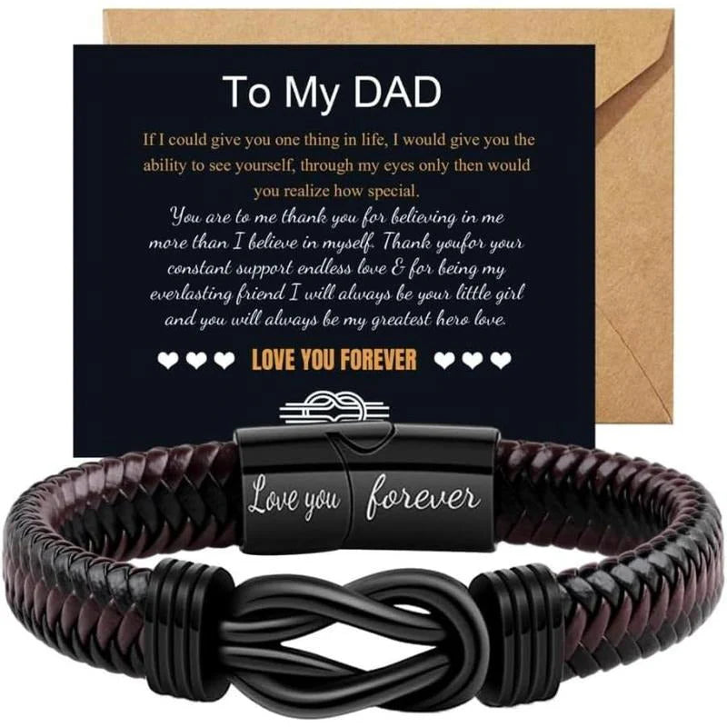 Message Leather Bracelet for Him