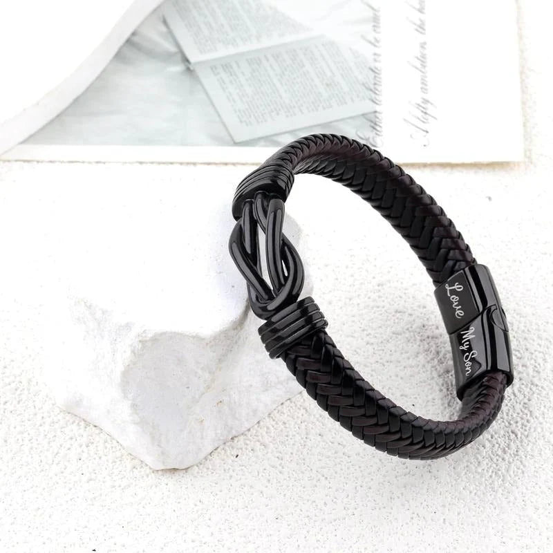 Message Leather Bracelet for Him