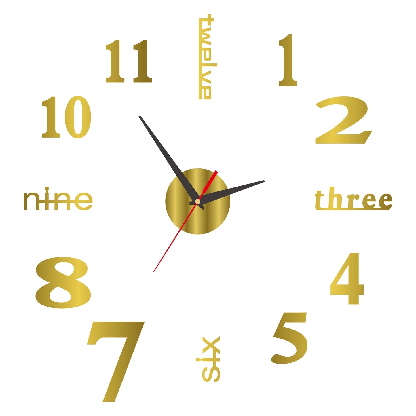 Luminous Frameless 3D Wall Clock