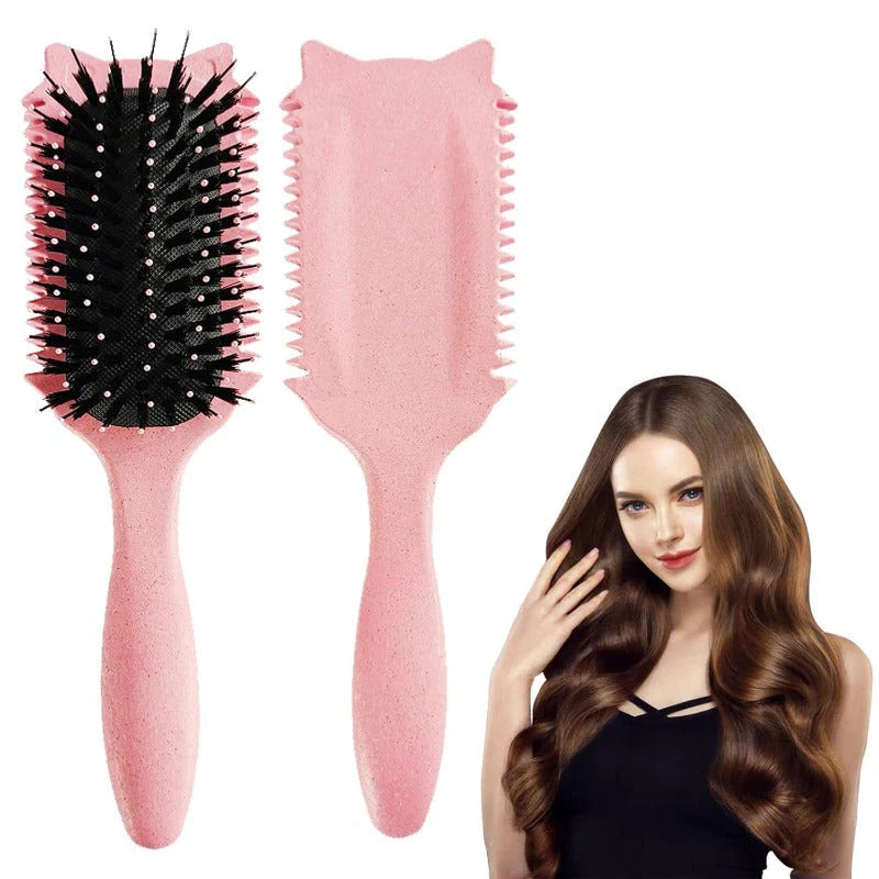 Multifunctional Curly Hair Styling Brush – Detangle, Define & Smooth